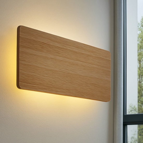 Applique di legno moderna da parete rettangolare